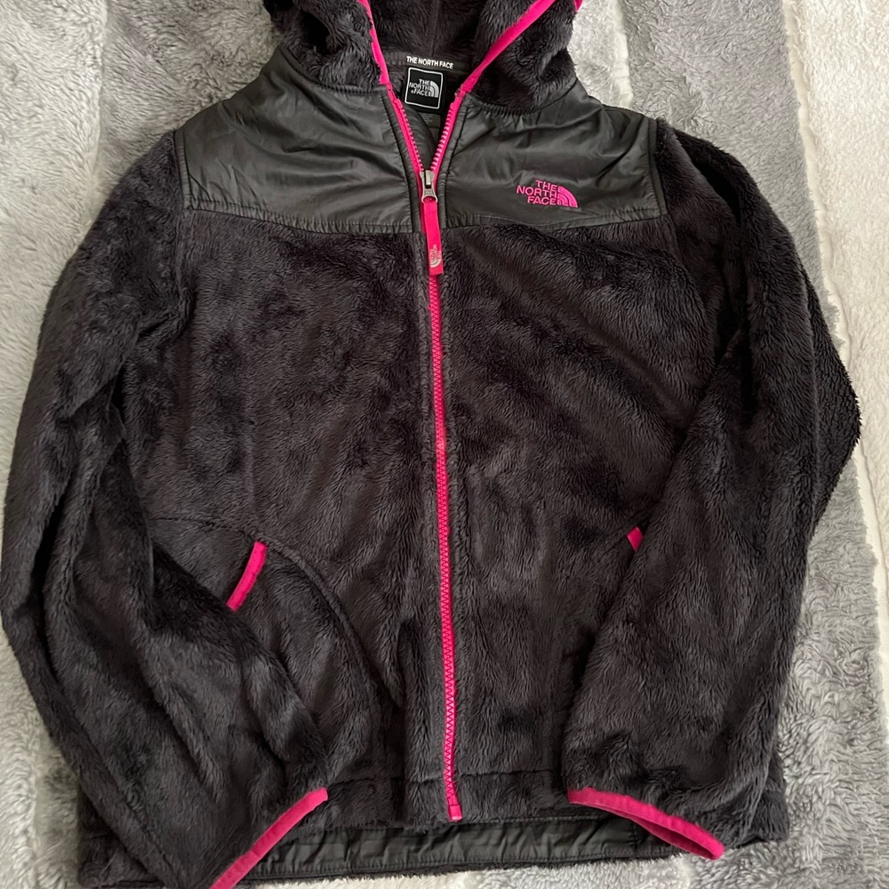 The North Face Girls Denali Zip-Up Jacket with Hood